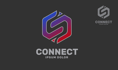 Poster - Connect vector logo template. Modern, versatile and stylish. Ideal for a wide range of uses.