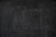 Blank Blackboard Background Abstract Chalk Rubbed Space For Text.