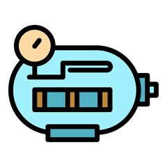 Poster - electronic water pump icon. outline electronic water pump vector icon color flat isolated