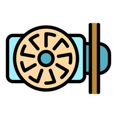 Poster - Centrifugal pump icon. Outline centrifugal pump vector icon color flat isolated