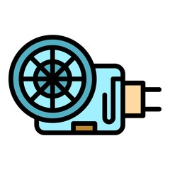 Poster - Sewage pump icon. Outline sewage pump vector icon color flat isolated