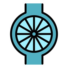 Poster - Pump station icon. Outline pump station vector icon color flat isolated