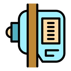 Poster - Power pump icon. Outline power pump vector icon color flat isolated