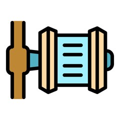 Poster - Supply pump icon. Outline supply pump vector icon color flat isolated