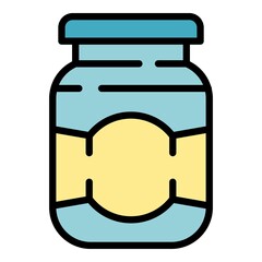 Poster - chocolate paste gastronomy icon. outline chocolate paste gastronomy vector icon color flat isolated