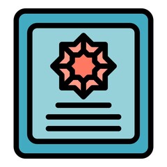 Poster - reportage id icon. outline reportage id vector icon color flat isolated