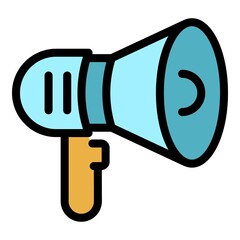 Poster - Monetization ads icon. Outline monetization ads vector icon color flat isolated