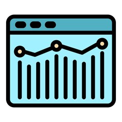 Poster - web analytics icon. outline web analytics vector icon color flat isolated