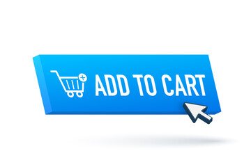 Poster - Add to cart button for web design. Online market. Online payment. Modern vector illustration. Banner vector.