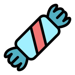 Poster - Sweet candy icon. Outline sweet candy vector icon color flat isolated