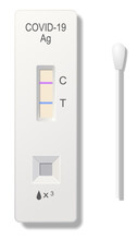 Covid-19 Ag over-the-counter at-home test kit.
