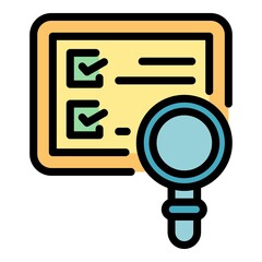 Poster - Online training icon. Outline online training vector icon color flat isolated