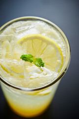 Poster - Close-up of lemonade in a cup