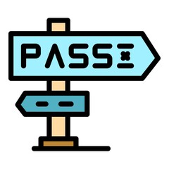Poster - security password icon. outline security password vector icon color flat isolated