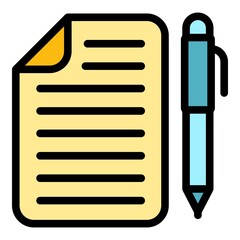 Poster - Meeting tools icon. Outline meeting tools vector icon color flat isolated