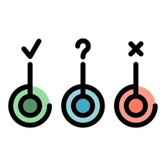 Aufkleber - discussion themes icon. outline discussion themes vector icon color flat isolated
