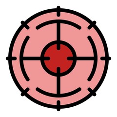 Poster - Screen focus icon. Outline screen focus vector icon color flat isolated