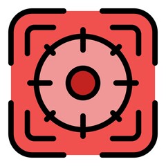 Poster - digital focus icon. outline digital focus vector icon color flat isolated