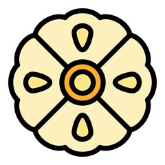 Poster - Tea bergamot icon. Outline tea bergamot vector icon color flat isolated