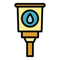 Poster - Canola gel icon. Outline canola gel vector icon color flat isolated