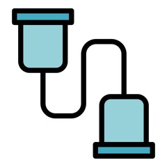 Poster - Communication icon. Outline communication vector icon color flat isolated