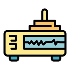 Poster - Network router icon. Outline network router vector icon color flat isolated