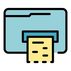 Poster - Internet connection icon. Outline internet connection vector icon color flat isolated