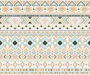 Wall Mural - Tribal ethnic motifs geometric vector seamless background.