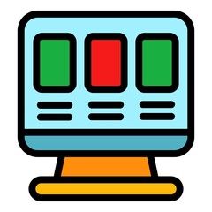 Poster - Web jobs icon. Outline web jobs vector icon color flat isolated