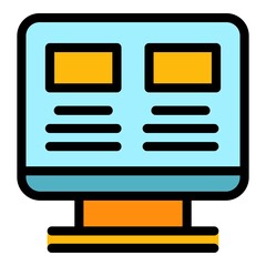 Poster - Job vacancy icon. Outline job vacancy vector icon color flat isolated