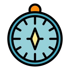 Poster - Compass opportunity icon. Outline compass opportunity vector icon color flat isolated