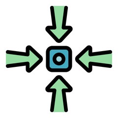 Poster - Opportunity chance icon. Outline opportunity chance vector icon color flat isolated