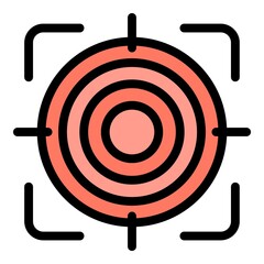 Poster - Target opportunity icon. Outline target opportunity vector icon color flat isolated