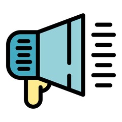 Poster - Job advertise icon. Outline job advertise vector icon color flat isolated