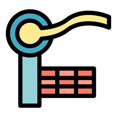 Poster - modern digital door handle icon. outline modern digital door handle vector icon color flat isolated