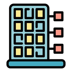 Aufkleber - business collaboration calendar icon. outline business collaboration calendar vector icon color flat