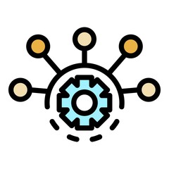 Poster - Expertise strategy icon. Outline expertise strategy vector icon color flat isolated