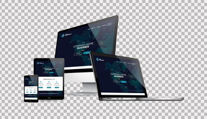 Wall Mural - mockup webdesign