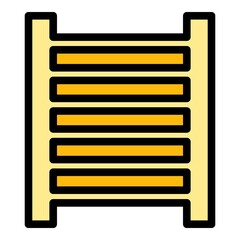 Poster - sport wall bars icon. outline sport wall bars vector icon color flat isolated