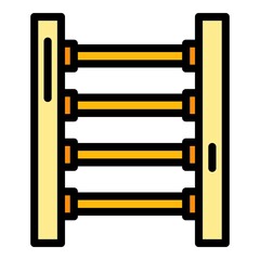 Poster - wall bars icon. outline wall bars vector icon color flat isolated