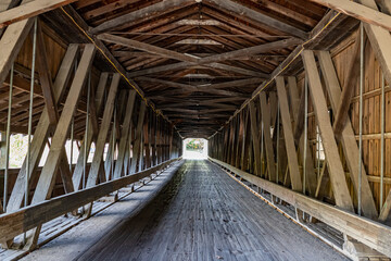 Wall Mural - Harpersfield Covered Bridge Ashtabula County Ohio