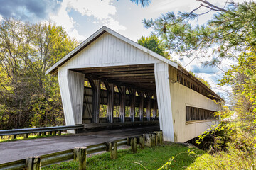 Wall Mural - Giddings Road Covered Bridge Ashtabula County Ohio