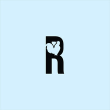 Letter R Logo Vector Chicken Template