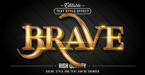 Poster - Editable text style effect - Brave text style theme.