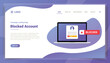 blocked account concept for website template landing homepage
