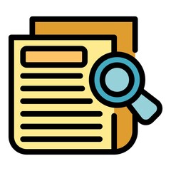Poster - Search actualization icon. Outline search actualization vector icon color flat isolated