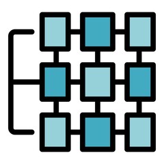 Poster - data archive icon. outline data archive vector icon color flat isolated