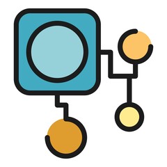 Poster - team hierarchy icon. outline team hierarchy vector icon color flat isolated