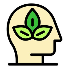 Poster - Eco resources icon. Outline eco resources vector icon color flat isolated
