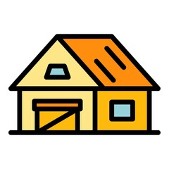 Poster - Farm storage icon. Outline farm storage vector icon color flat isolated